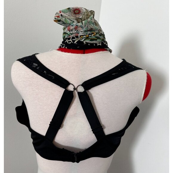 PLUS SIZE 42F NEW Swimsuits For All Bikini Top Black Lace Style Accents - Picture 3 of 10